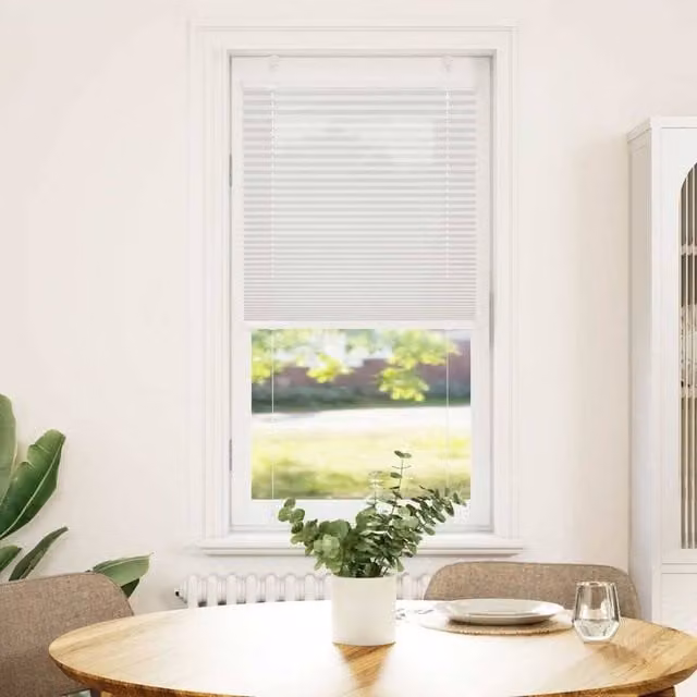 Berkfield Home Single Pleat Corded Blind in Light Grey, W: 64.4 cm, H: 150 cm, Semi-Transparent Polyester Fabric