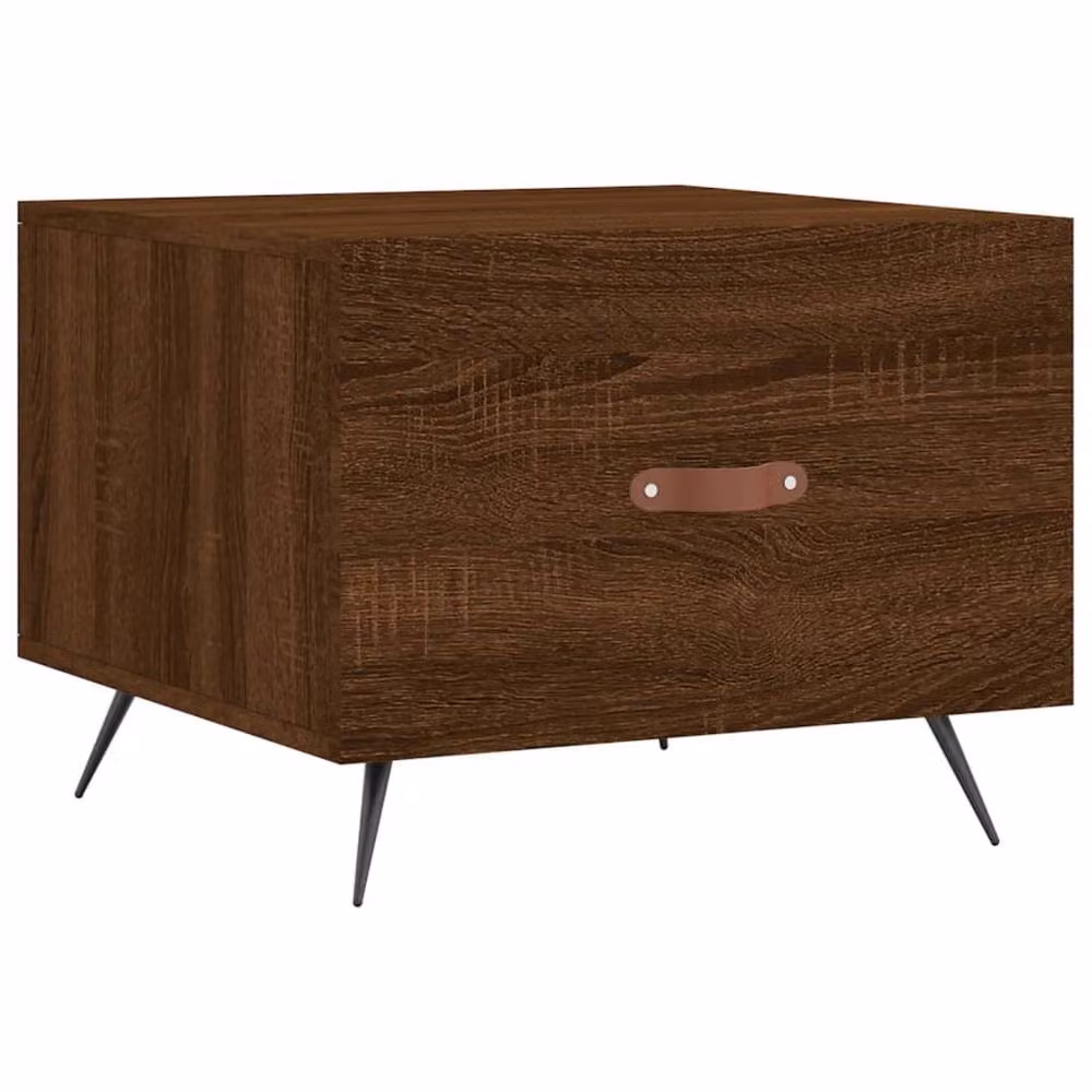 Berkfield Home Set of 2 Brown Oak Decorative Coffee Tables, W/D/H: 50 x 50 x 40 cm – 4