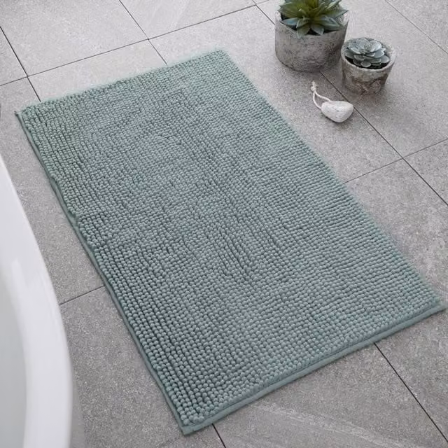 Catherine Lansfield Bobble Bath Mat, Green, W: 80 cm, D: 50 cm