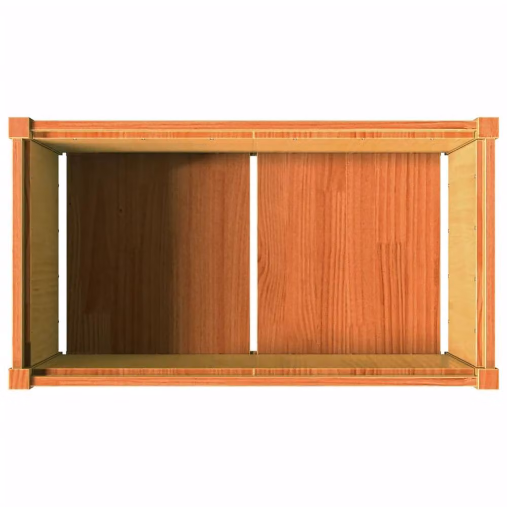 Berkfield Home Garden Planter in Wax Brown, Solid Wood Pine, W/D/H: 90 x 50 x 50 cm – 4
