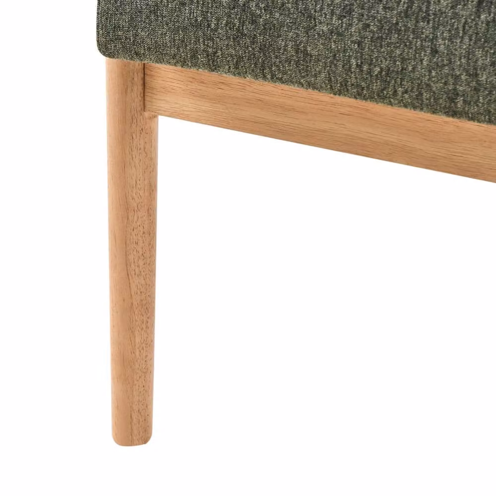 Wyld and Coco Retro 2-Seater Upholstered Sofa in Green with Solid Wood Frame – 5