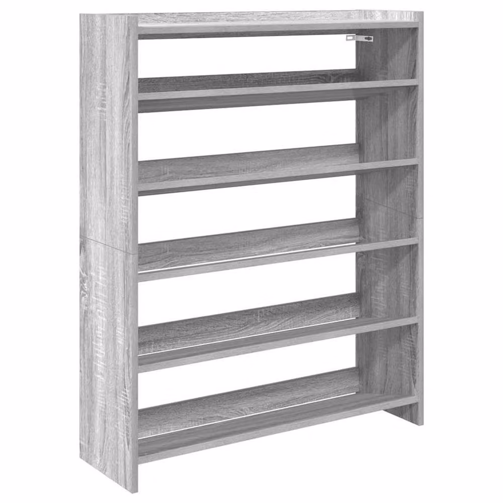 Berkfield Home Grey Sonoma Shoe Rack, W: 80 cm, D: 25 cm, H: 100 cm – 2