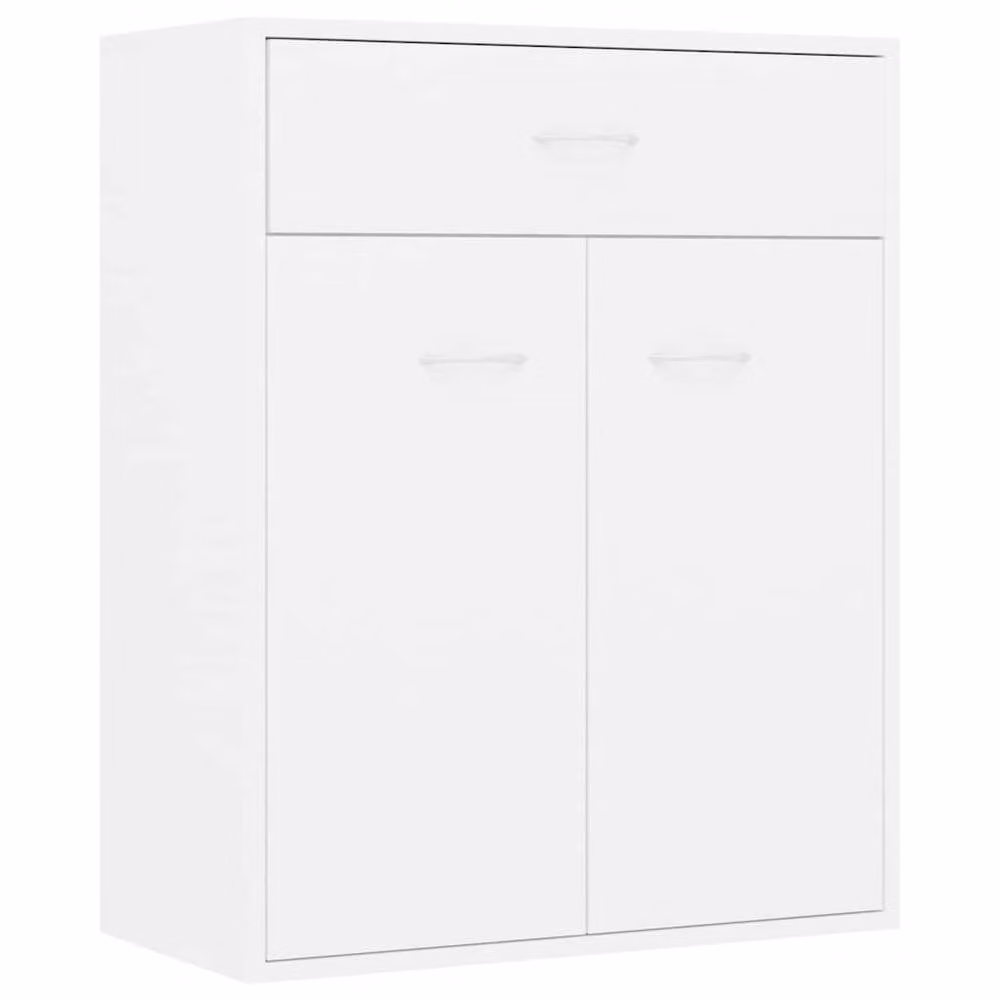 Berkfield Home White Modern Wall Mounted Sideboard in Matt MDF, W/D/H: 60 x 30 x 75 cm – 2