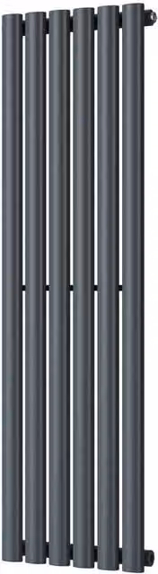 UK Radiators Omeara Anthracite Elliptical Tube Vertical Designer Radiator, H 120 cm x W 34.8 cm – 1