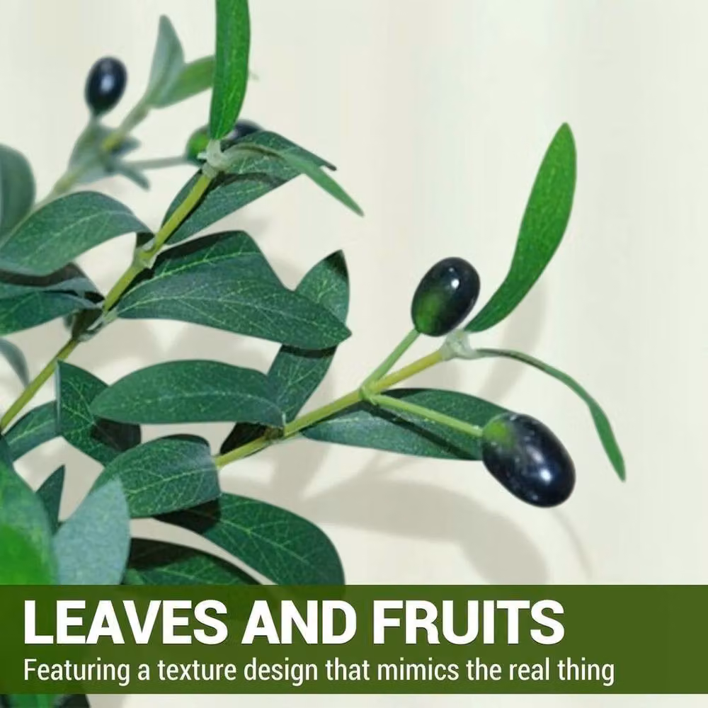 VOGREX 180 cm Artificial Olive Tree in Green and White – 3