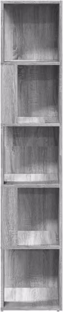 Berkfield Home Classic Corner Cabinet in Grey, W/D/H: 33 x 33 x 164.5 cm