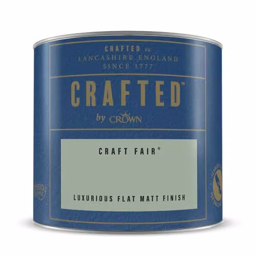 Crown Crafted Craft Fair Matt Emulsion Paint Tester Sample, Green, 125ml – 5