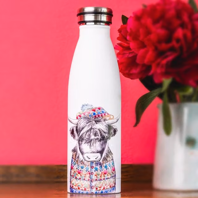 Mikasa Multicolour and White Vacuum Insulated Stainless Steel Water Bottle, 500 ml