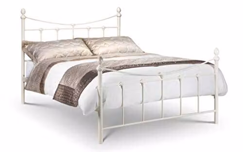 Julian Bowen Rebecca Metal Bed Frame in White, W/D/H: 180 x 157 x 111 cm – 1