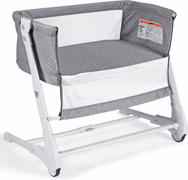 Costway 2-in-1 Bassinet and Sofa Baby Bedside Crib in Grey