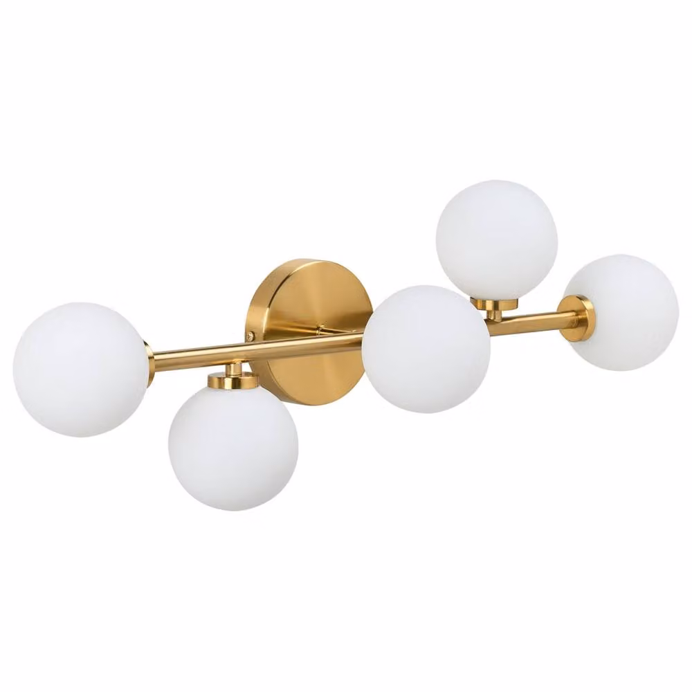 Wyld and Coco Gold 5-Light Modern Metal Wall Lamp – 2