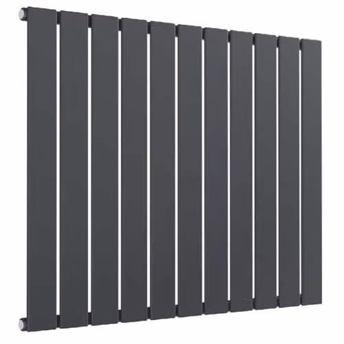 Bathroom Kingdom Reina Flat Anthracite Single Panel Horizontal Radiator, W: 140.2 cm, H: 60 cm, D: 6 cm – 1