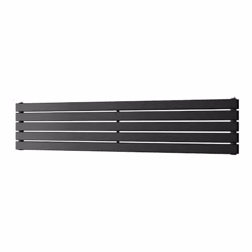 UK Radiators Typhoon Axis Black Horizontal Double Panel Designer Radiator, H: 34 cm, W: 160 cm – 2