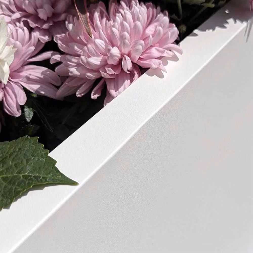 Access Garden Products Matte White Tall Square Galvanised Steel Planter, W/D/H: 25 x 25 x 50 cm – 4