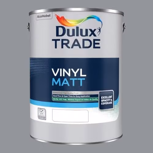 Dulux Trade Vinyl Matt Paint in Natural Slate Grey, 5l