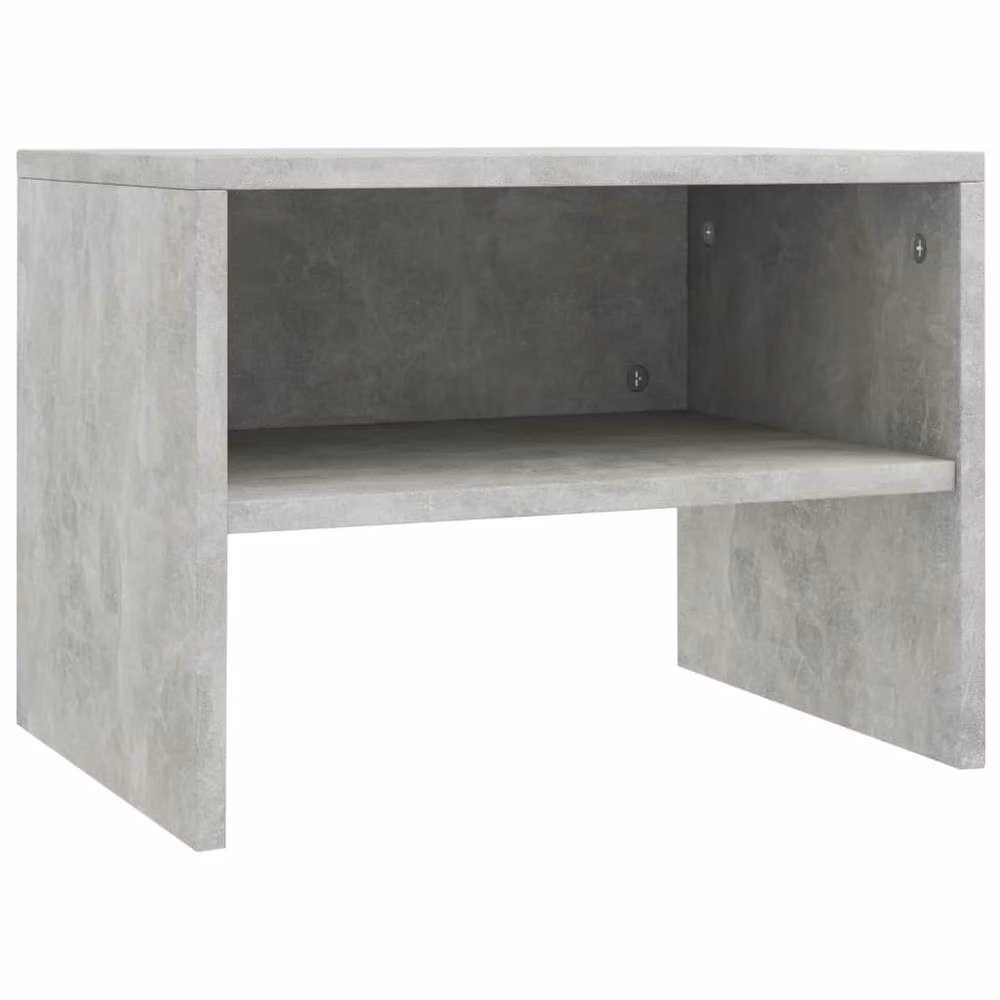 Berkfield Home Set of 2 Bedside Cabinets in Concrete Grey, W/D/H: 40 x 30 x 30 cm – 4