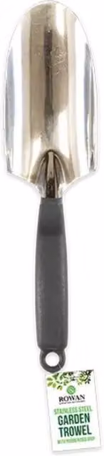 Plants by Post Stainless Steel Gardening Hand Trowel in Silver and Black