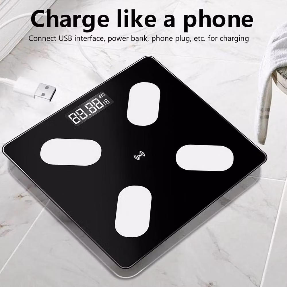KORVIXA Bluetooth Smart Body Fat Scale with BMI Digital Display in Black – 2