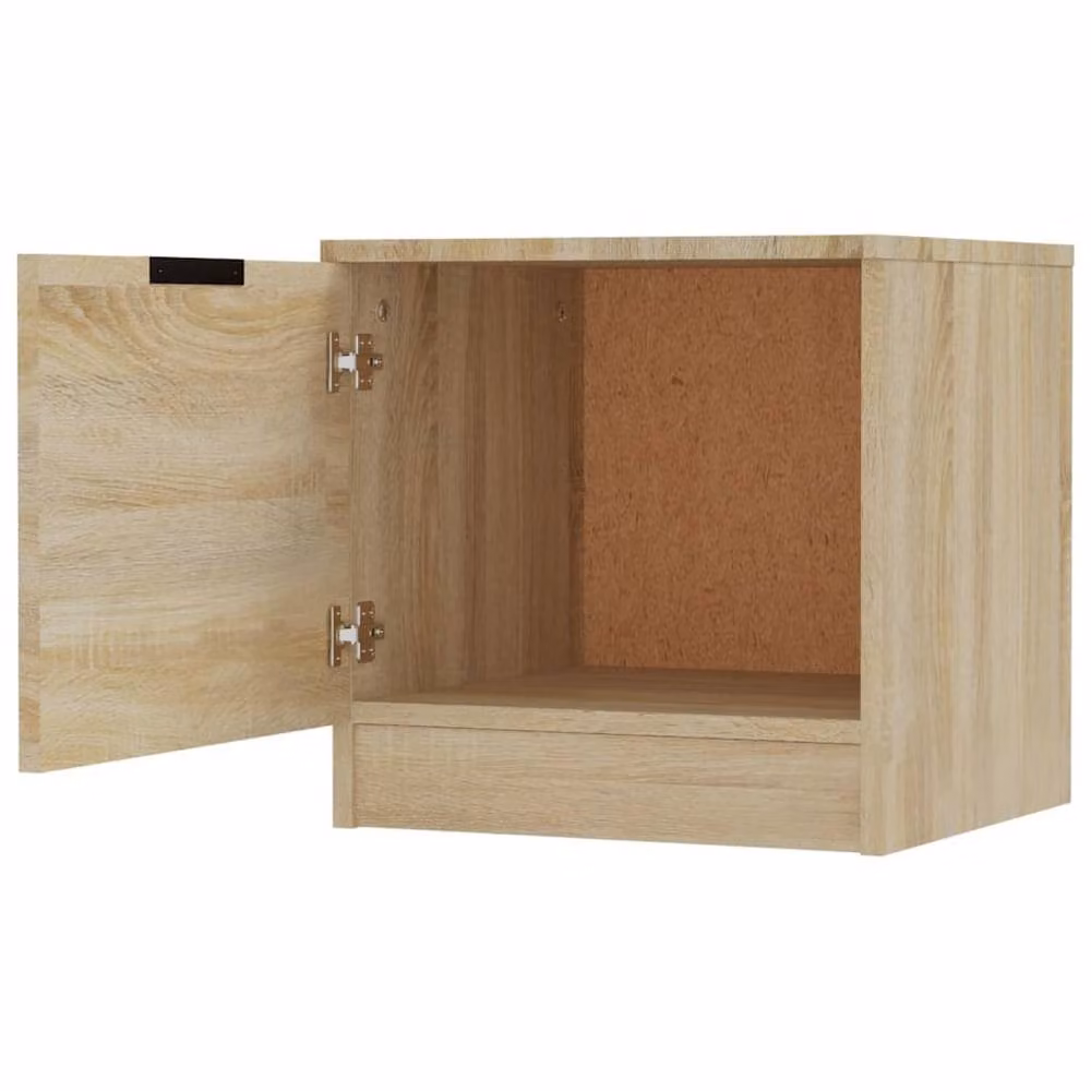 Berkfield Home Set of 2 Bedside Cabinets in Sonoma Oak, Tan, W/D/H: 40 x 39 x 40 cm – 2
