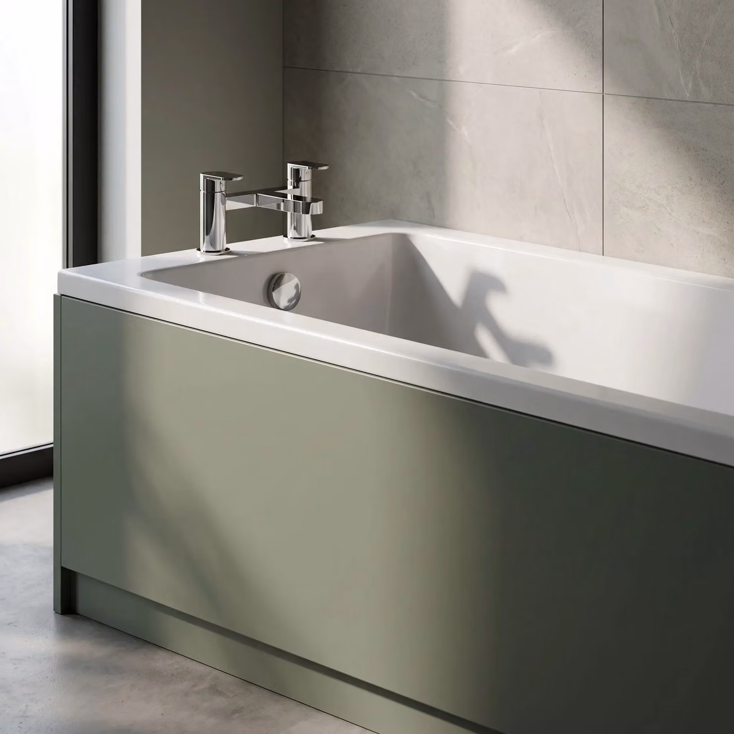 Balterley MDF Bath Front Panel and Plinth in Green – 2