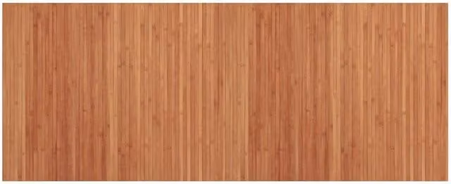 Berkfield Home Rectangular Brown Bamboo Rug, W: 80 cm, L: 200 cm