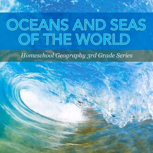 Baby Professor Oceans and Seas of the World Homeschool Geography Book in Blue and Multicolour
