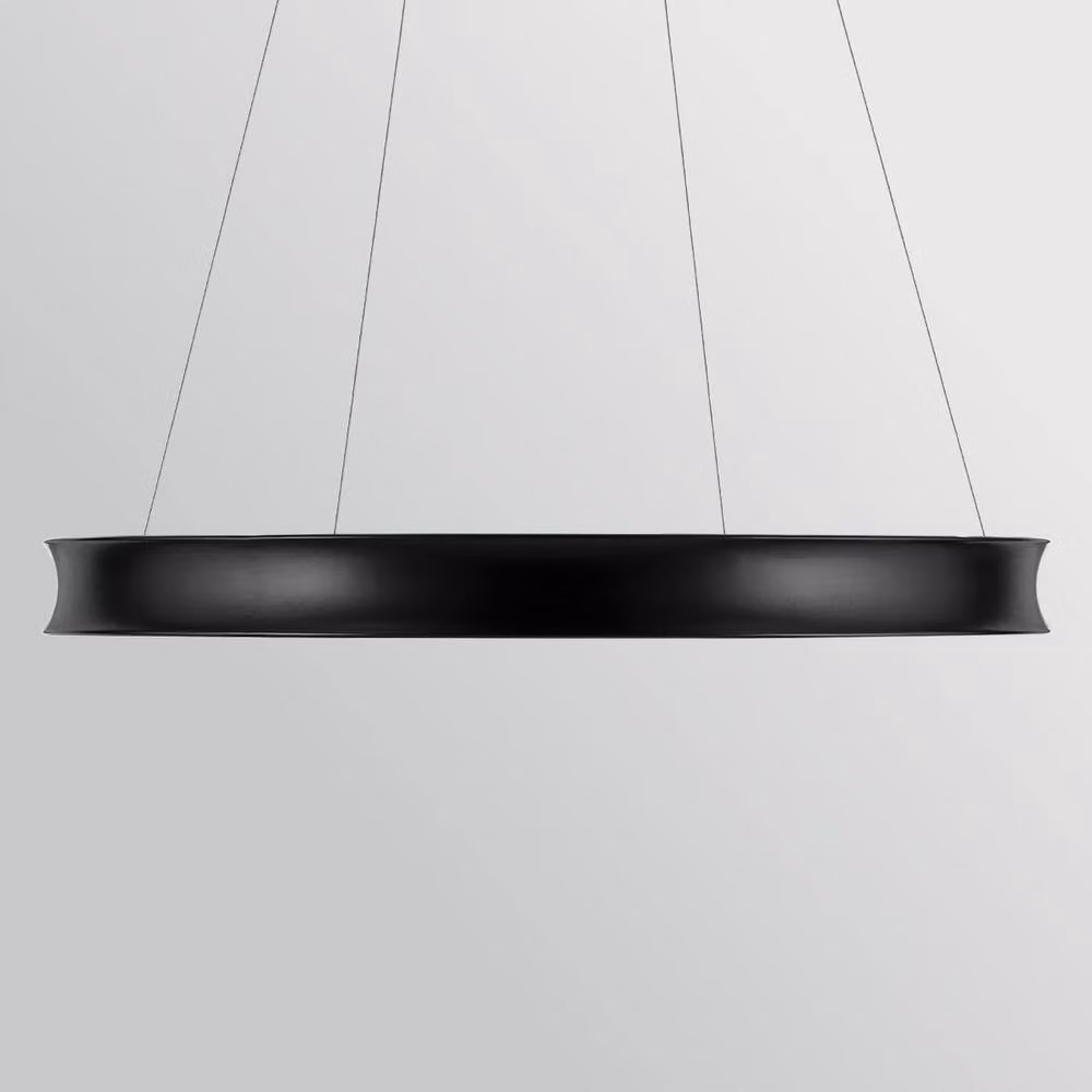 Kichler Larousse Integrated LED Suspended Ring Pendant Light in Black and Gold/Brass – 5