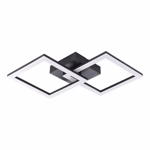 Eglo Palmaves-E Modern LED Ceiling Light in Black and White with Warm White 3000K Light – 1