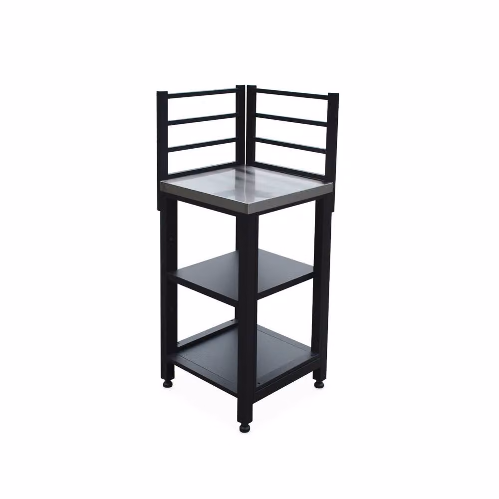 Sweek 2-Shelf Stainless Steel Outdoor Kitchen Storage Module in Black – 2