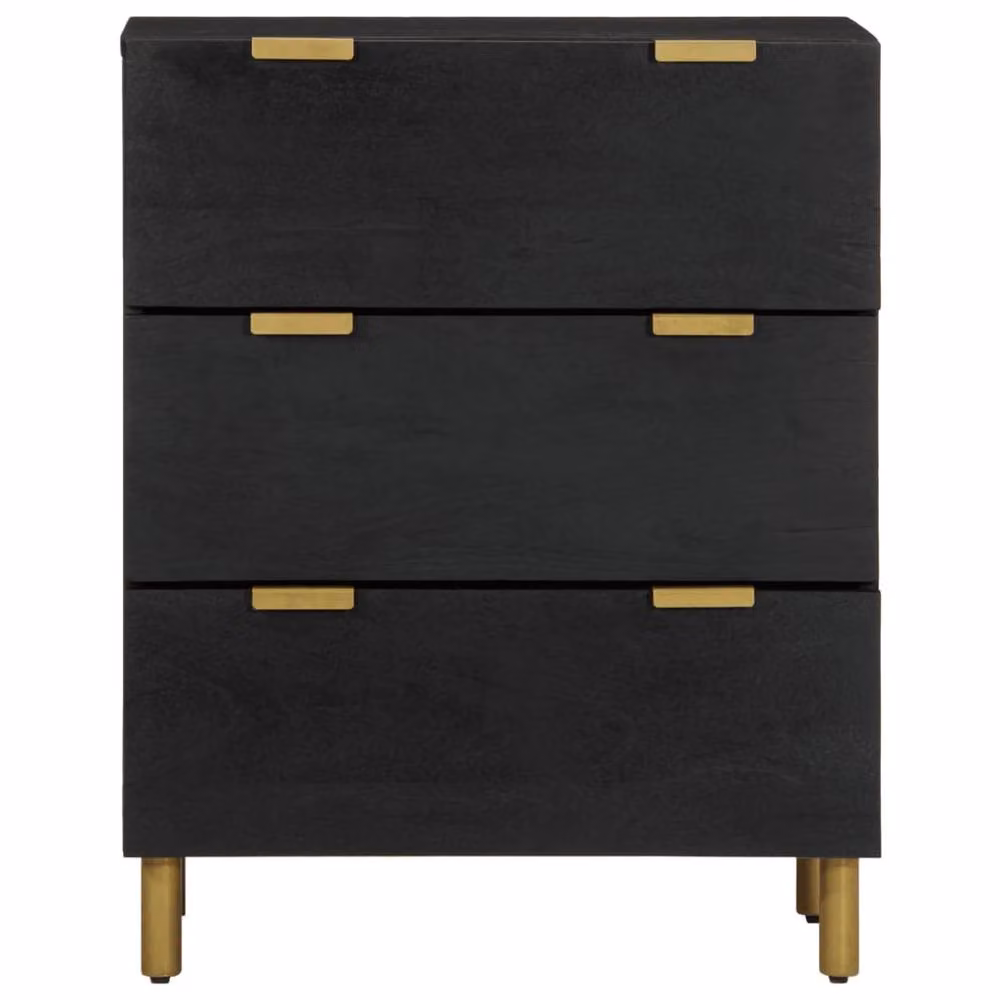 Berkfield Home Modern Black Matt Sideboard, W/D/H: 60 x 33 x 75 cm – 2