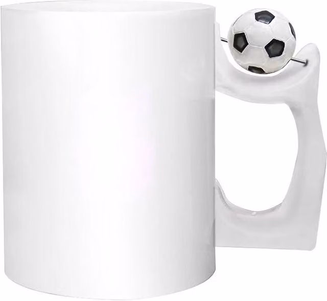 VOGREX 36 Pack Football Ceramic Mugs, 325 ml, White