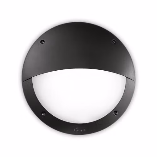 Netlighting Lucia Modern Outdoor Flush Wall Light Black IP66 E27