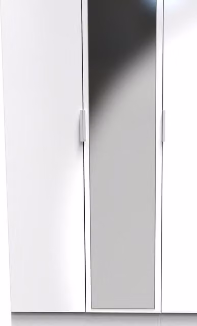 Ready Assembled 2 U Dover Triple Mirror Wardrobe in White – 1