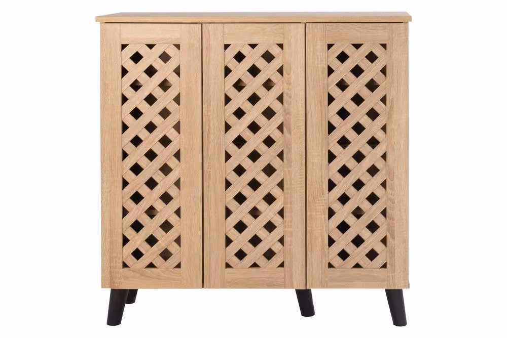 Timber Art Design Modern 3-Door Shoe Storage Cabinet in Brown – 2