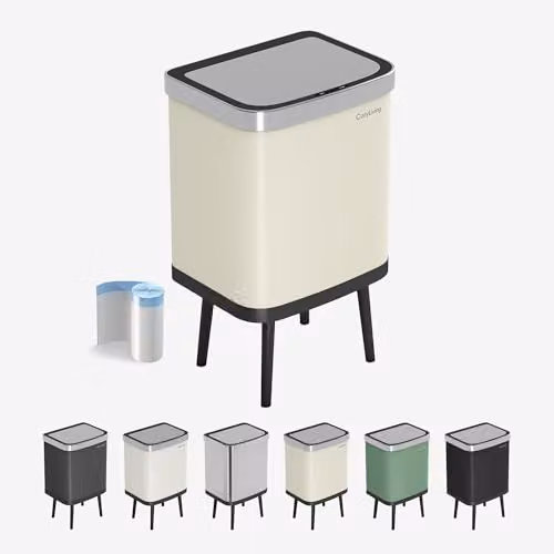 MCC Direct Smart Sensor Motion Activated Kitchen Waste Bin, 35L, Beige