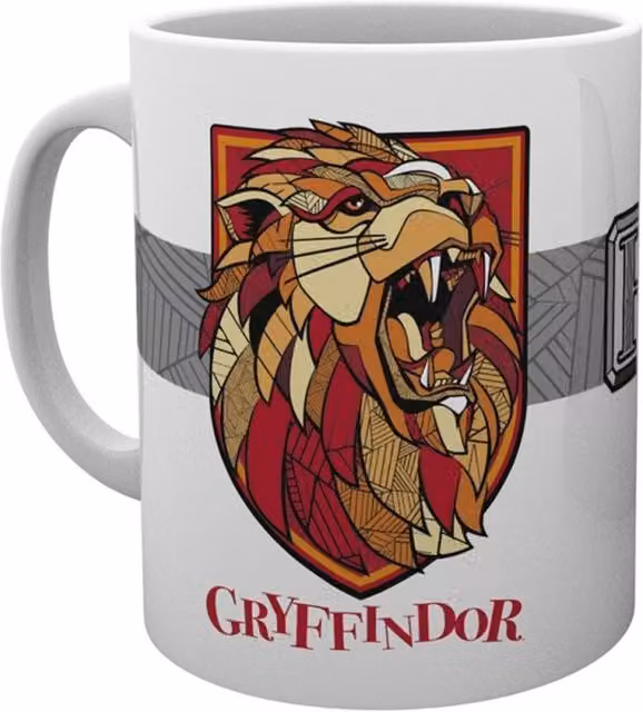 Harry Potter Stand Together Gryffindor Ceramic Mug for Adults in White, Red and Grey