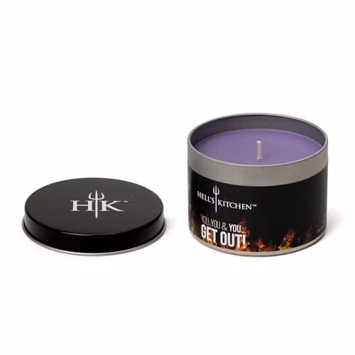 Hell's Kitchen Lavender & Lemongrass Scented Tin Candle, Purple, 180g – 1