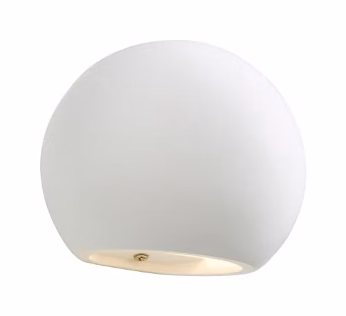 InLight Martos Round Wall Light in White Plaster