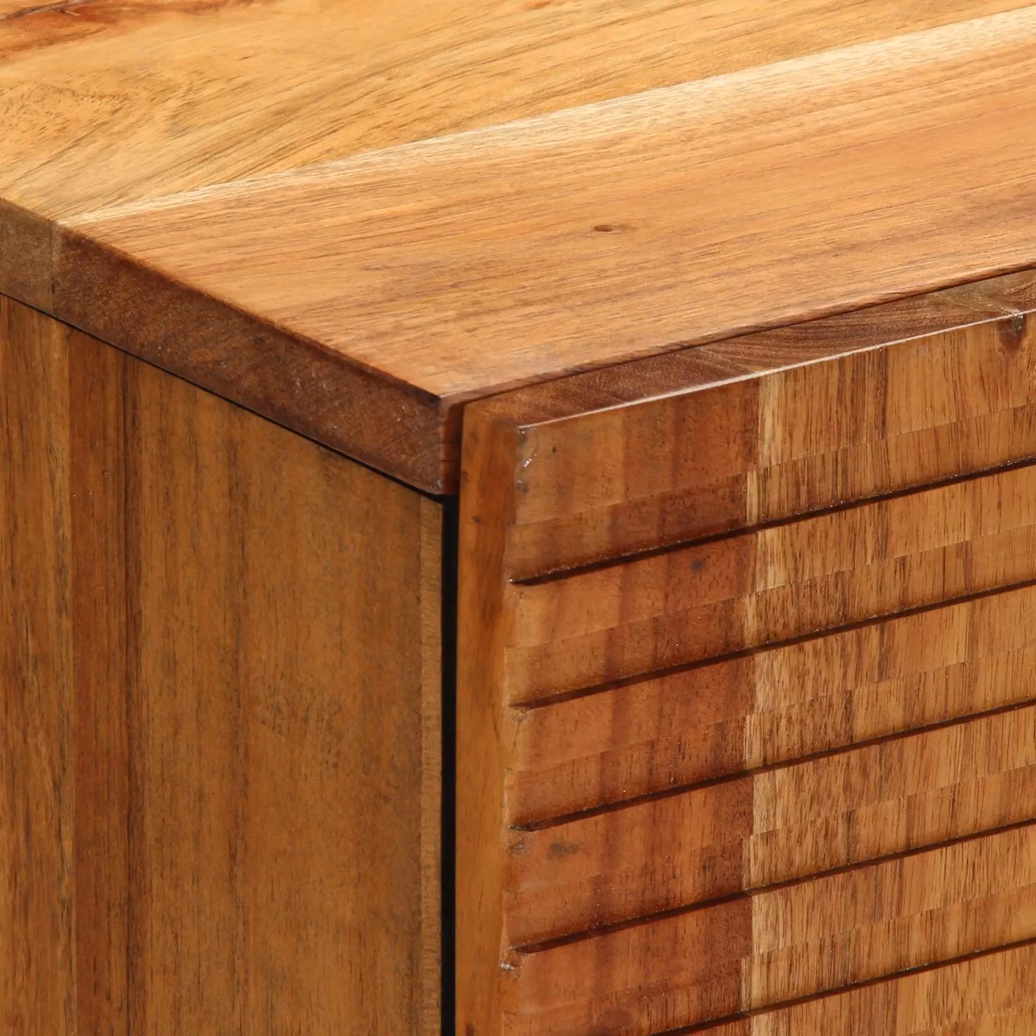 Berkfield Home Modern Acacia Wood Sideboard in Brown, W/D/H: 60 x 33 x 75 cm – 4