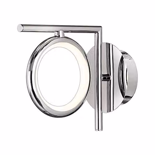 Netlighting Olimpia LED Ring Wall Light, 8W, 3000K Warm White, 600lm, Chrome/Silver – 1