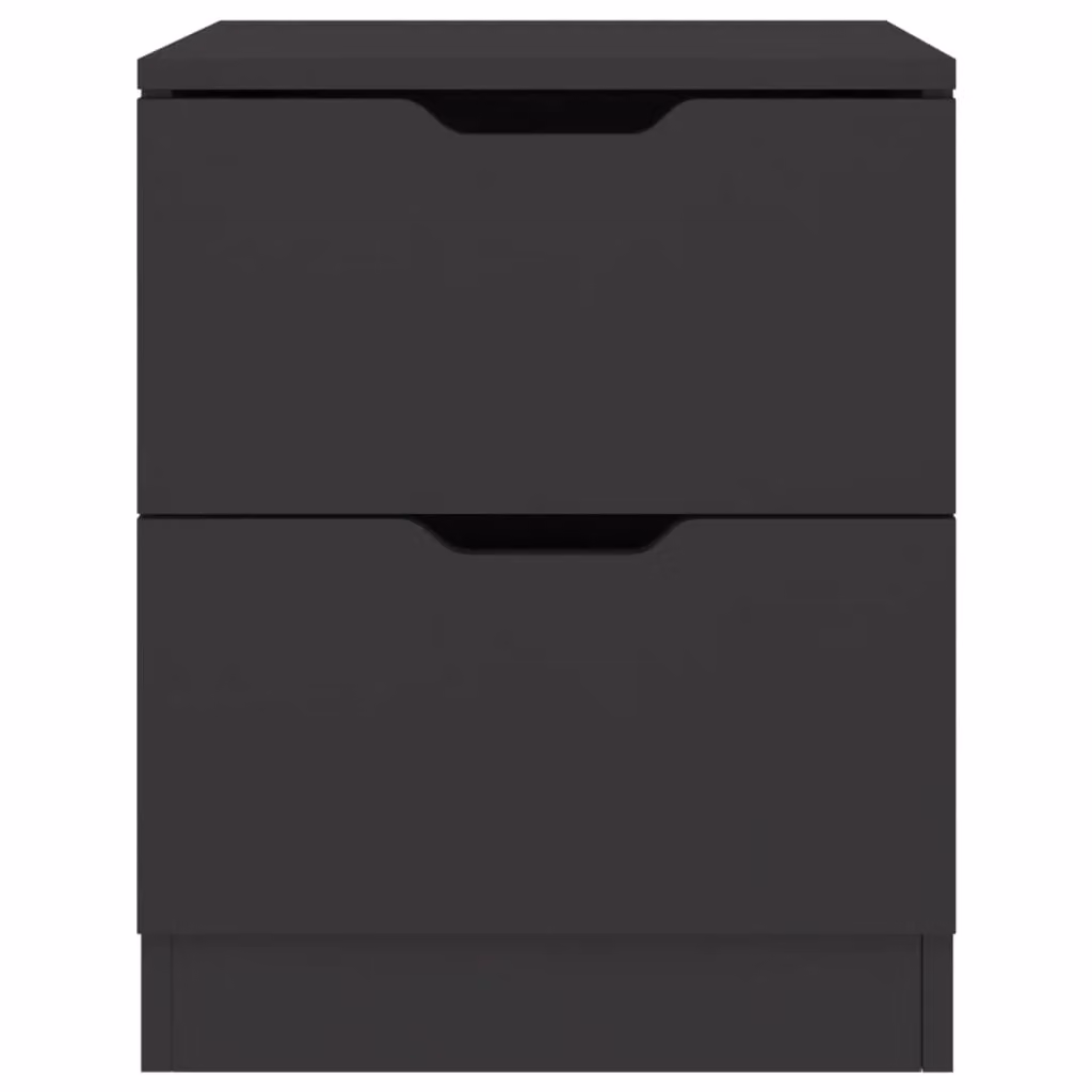 Berkfield Home Set of 2 Modern Black Bedside Cabinets in Matt Engineered Wood W/D/H: 40 x 40 x 50 cm – 4