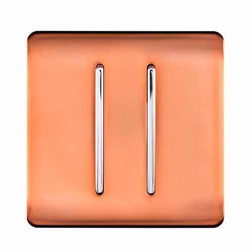 Trendi Modern Plastic 2 Gang 3 Way Intermediate Light Switch in Copper – 1