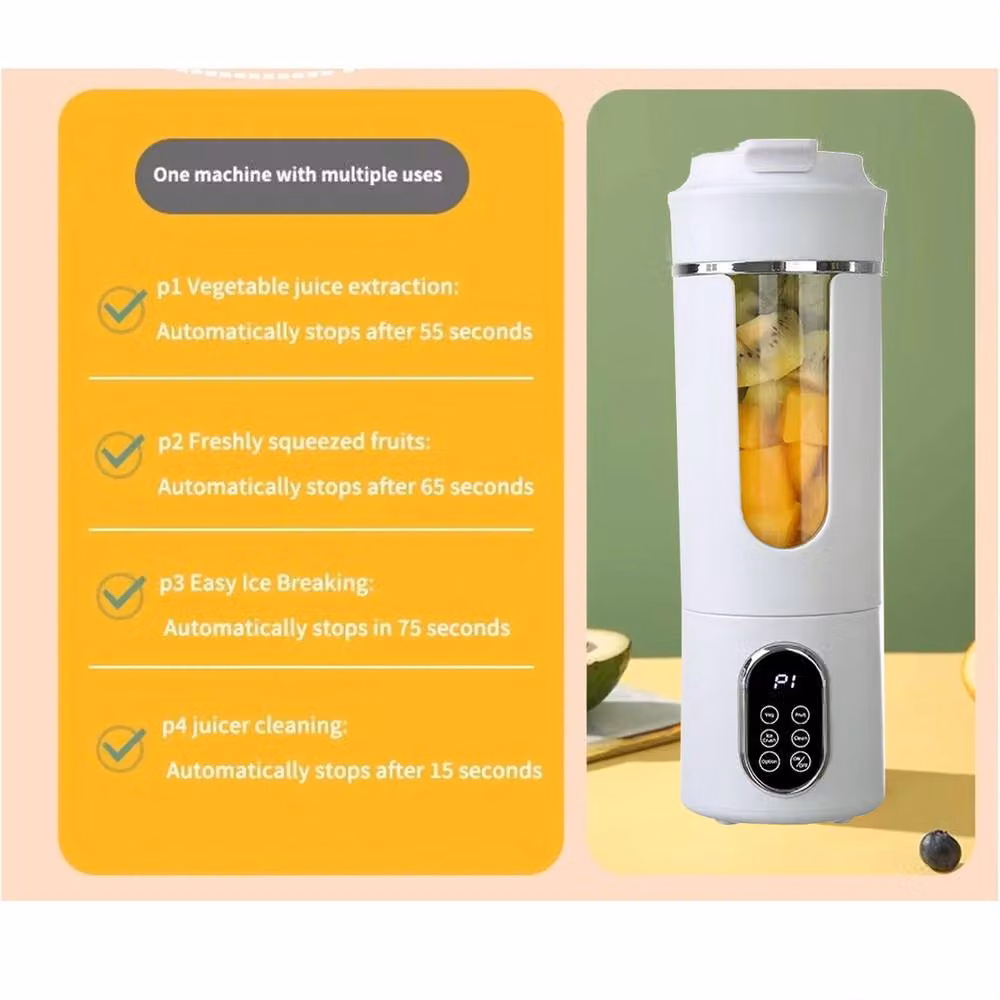 Ventryn White USB Rechargeable Portable Mini Juicer Cup, 530 ml – 3