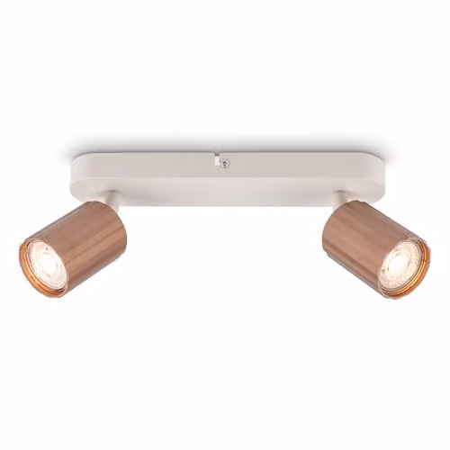 Briloner Modern Metal 2 Way Adjustable Ceiling Spotlight in Brown, GU10, Diameter: 28 cm – 1