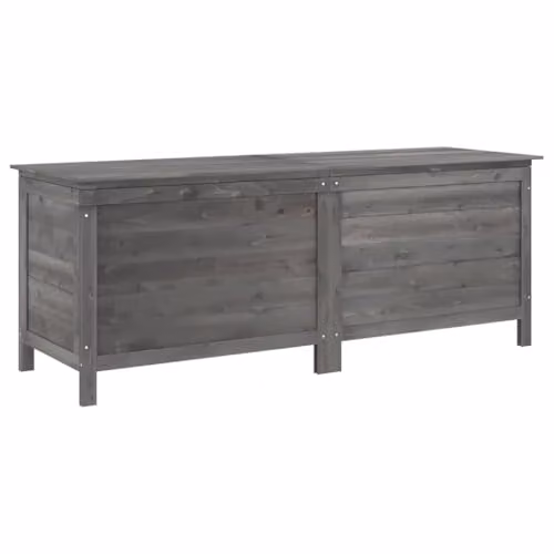 vidaXL Anthracite Garden Storage Box made of Solid Fir Wood W/D/H: 150 x 50 x 56.5 cm