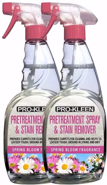 ProKleen Carpet and Upholstery Pre-Treatment and Stain Remover Spray, 2 x 750ml, White – 1