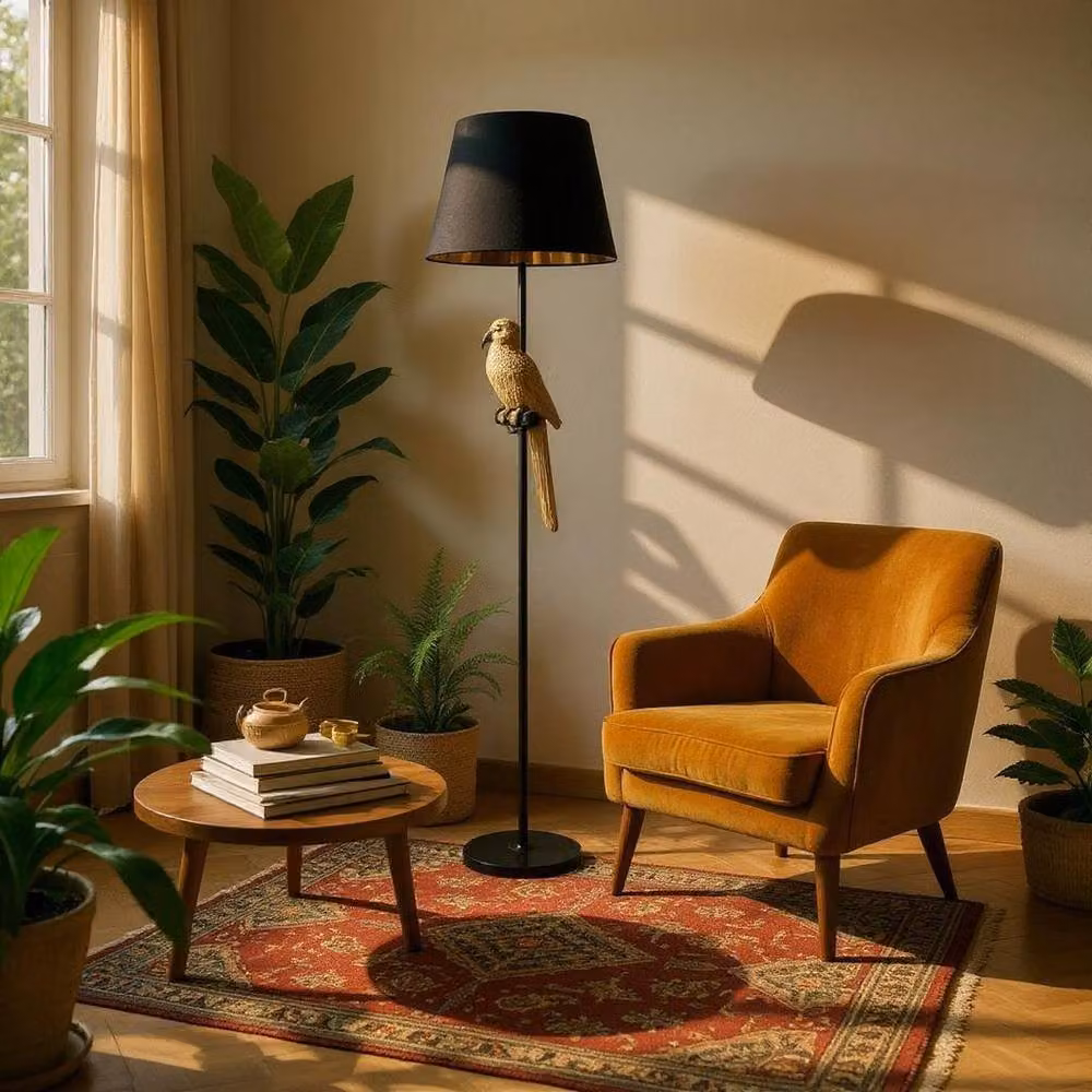 Minster Black Shade Floor Lamp, W/D/H: 37 x 37 x 164 cm – 3