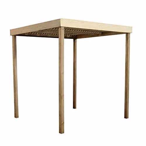 Forest Garden Modular Wood Pergola in Brown, W: 197 cm, D: 204.5 cm, H: 197 cm