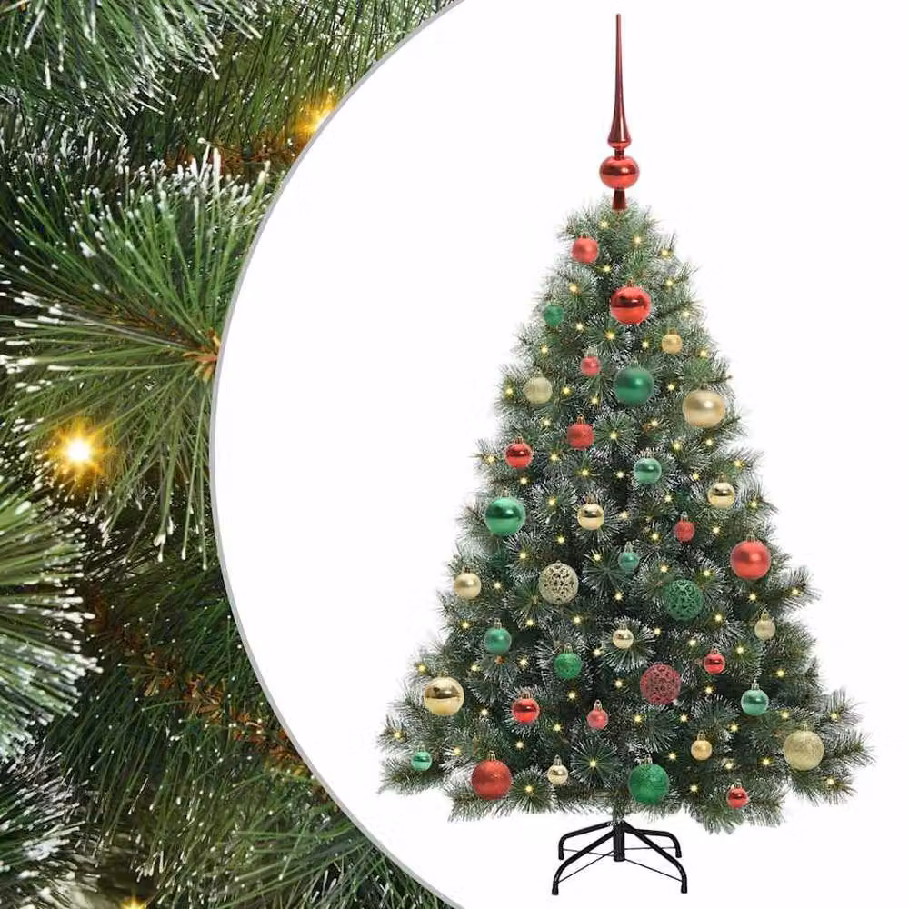 Berkfield Home Artificial Green Christmas Tree with 150 Warm White LEDs, Height: 120 cm – 2
