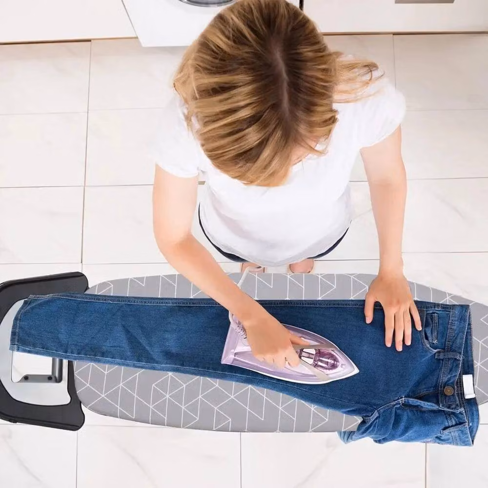 Kelvenix Grey Lightweight Foldable Ironing Board with Steam Permeable Cotton Top, W: 145 cm, D: 40 cm, H: 0.6 m2 – 2